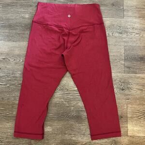 Lululemon Maroon Cropped Leggings - Size 10